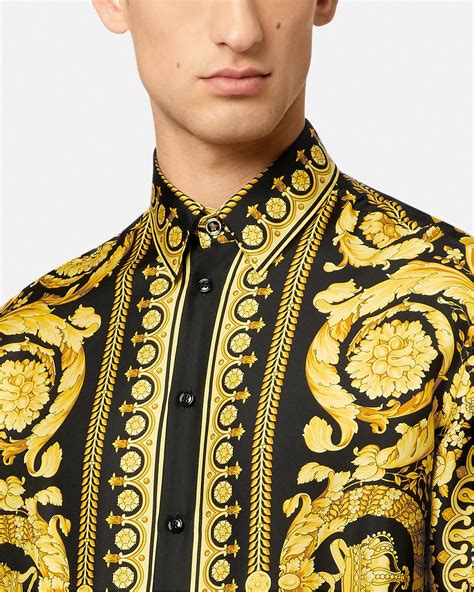 Versace Barocco Silk Shirt for Men 